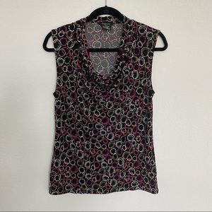 George Stretch Cowl Neck Sleeveless Blouse